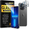 Herize 3 Pack Screen Protector for iPhone 13 with 3 Pack Camera Lens Tempered Glass Protector, 6.1 Inch HD Clear Tempered Glass Film 9H Hardness Full Coverage, Scratch Resistent