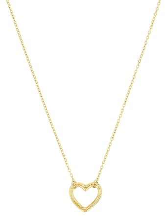 Amor Kette mit Anhänger 925 Sterling Silber Damen Halsschmuck, 42 cm, Gold, Herz, Kommt in Schmuck Geschenk Box, 2038568