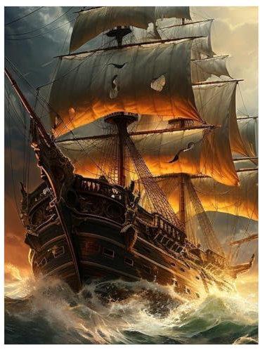 Mafenr Art Boot Diamond Painting Erwachsene, Boot Diamant Painting, Diamant Painting Bilder für Geschenke und Familie Décor 30x40 cm