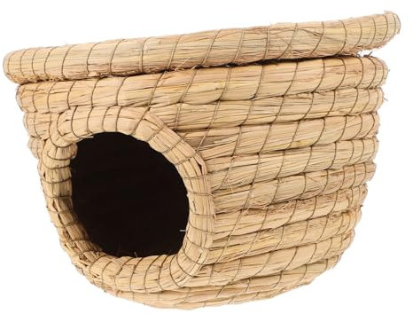 Sosoport Tapis De Foin Tissé pour Rongeurs Cochons Hamsters Nid pour Petit Animal Cachette Naturelle Habitat Confortable pour Animaux De Compagnie