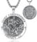 EUDORA Harmony Ball Collar San Cristóbal Medalla San Cristóbal Plata de Ley 925 para Mujer Hombre, Colgante San Cristóbal Amuleto Cristiano Joyería Religioso Regalo para Padre Madre, 22+2