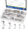 Glarks 75pcs 10lb/20lb/30lb/50lb/100lb Picture Hangers Hooks with Nails Kit, Silver Picture Photo Hanging Hooks with Nails, Picture Hanging Kit for Frame, Painting, Art, Photo