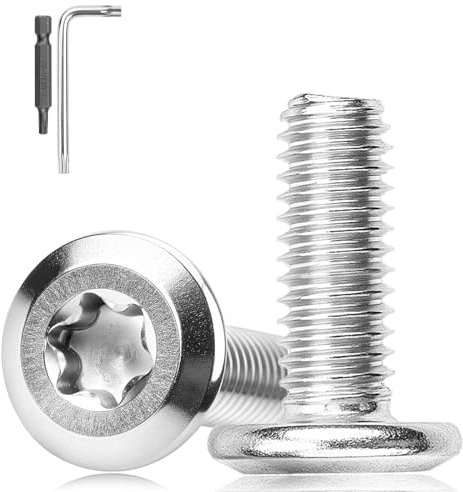 XRXYMQ 25 Stück M4 Schrauben Flachkopfschrauben M4 x 16 mm 304 Edelstahl Schrauben linsenkopfschrauben Torx mit Schraubendreher Bit Schraubenschlüssel für Montage Wartung