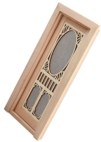 TOYANDONA Miniature Hollow Wooden Door for Dollhouse Scale Mini House Accessory Realistic Design for Creative Decoration for Boys and Girls Room and Crafts