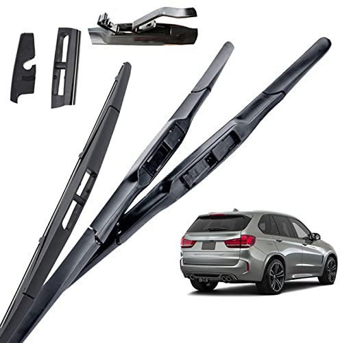 Scheibenwischer Auto-Windschutzscheiben-Scheibenwischerblätter Satz vorne hinten, für BMW X5 F15 2013 2014 2015 2016 2017 2018