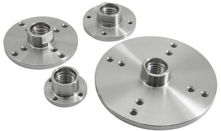 drehfutter flansch Planscheibe for Holzdrehmaschinen, Planscheibenflansch aus Stahl mit M33 x 3,5 mm, 1 Zoll/8TPI, M18-2,5 mm Gewinde, Zubehör for Drehwerkzeuge for die Holzbearbeitung(50mm 1inchX8T