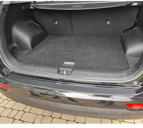 MAX6 Passgenaue Heckstoßstangenschutzfolie passgenau | kompatibel mit Volkswagen Golf Sportsvan 2014-2017 - Karbon-Optik