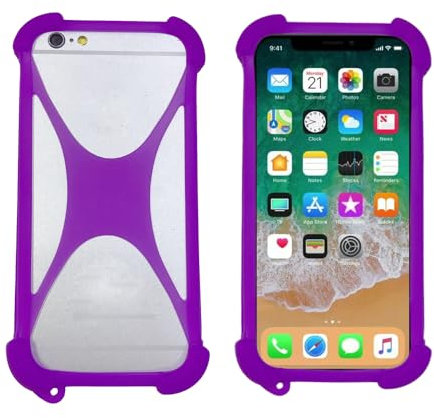 Lankashi Housse Case Cover Etui Coque Soft Silicone Bumper Couverture Protecteur Phone Case pour Bigme HiBreak E Ink 5.84 Purple