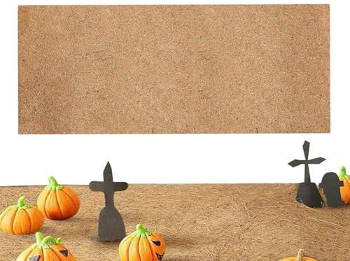 Sulxyi Handgewebte Baumwolle Zubehör Matte - Landschaft Teppich Für Zuhause,Rustikale Herbstdekoration Für Tisch Wohnzimmer Garten Gruselhausdekoration