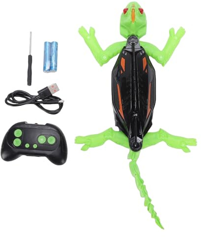 Gugxiom Wandkletter-Eidechse, Wand-Crawler-Roboter-Gecko-Fernbedienung, Boden-Decken-Krabbel-Elektro-Eidechse, Ferngesteuertes Auto-Spielzeug, Geburtstagsgeschenke für 3, 4, 5, 6, 7, 8, 9, (Green)