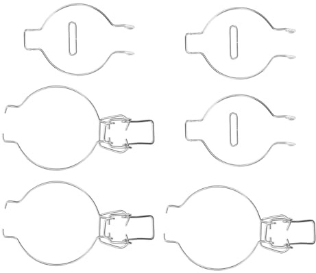 DIYEAH 3Pcs Mason Jar Wire Clamp Replacement Wide Mouth Sealed Buckle Locking Fasteners for Glass Canning Jars Food Preservation Kitchen Storage