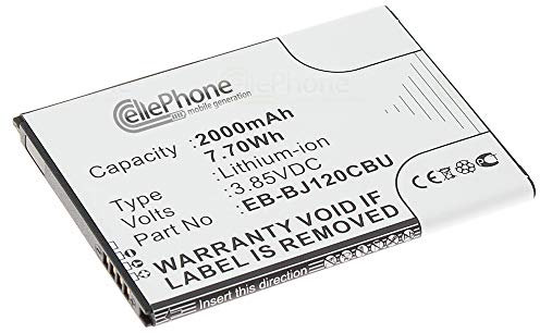 cellePhone Akku Li-Ion kompatibel mit Samsung Galaxy Express 3 - Galaxy J1 2016 (Ersatz für EB-BJ120BBE)
