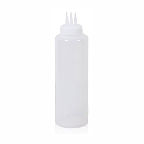 3 Hole Sauce Squeeze Condiment Bottles Dispenser (14oz - 400ml)
