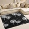 Use7 Teppich, Motiv Pusteblume / Blumen, Schwarz, Textil, mehrfarbig, 160cm x 122cm(5.3 x 4 feet)