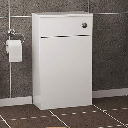 500 x 260mm Gloss White BTW Back To Wall WC Unit Toilet Bathroom Furniture