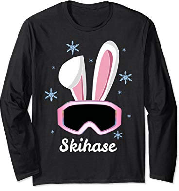 Skihaserl Skihäschen Ski Hase Apres Ski Kostüm Skihase Langarmshirt