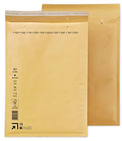 Braune Luftpolsterumschläge Luftpolstertaschen Versandtaschen 7/G 250x350 mm (10)