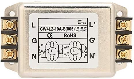 Filtro di linea di alimentazione 115V/250V 10A ， Modulo filtro di potenza monofase 50/60Hz monofase/monofase Modulo filtro di potenza Filter Terminale filtro di potenza filtro