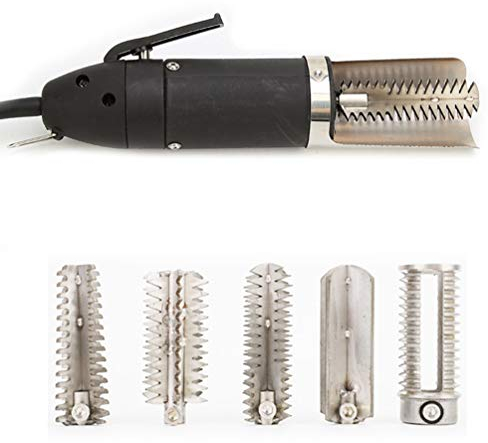 BJYX Escamadores de Pescado Eléctricos con 5 Tipos de Cuchillas Cuchillo Pescado Eléctricos Resistente al Agua para Raspar Varios Tipos de Escamas de Pescado,Negro