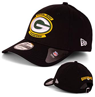 New Era Caps - Baseball Cap Kappe Muetze - Limiterte Designs - MLB NBA NFL - Yankees Lakers Bulls Raiders Chiefs Dodgers Seahawks Sox 49ers (Green Bay Packers Black V1)