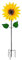 WINBST Sonnenblumen Windmühle,Metall Garten Doppelschicht Windrad Sonnenblumen Stecker, Gelb Windspiel für Yard Decor Vogel Abschreckung Dekorative Garten Stakes