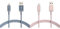 Amazon Basics Nylon Braided Lightning to USB A Cable - MFi Certified iPhone Charger, Dark Grey, 1.8 m & Nylon Braided Lightning to USB A Cable - MFi Certified iPhone Charger, Rose Gold, 1.8 m