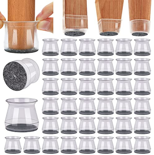 BUMACO 40Pcs Chair Leg Floor Protectors for Hardwood Floors Anti-Scratch