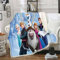 Bfrdollf Decke ELSA & Anna Kuscheldecke ELSA Für Erwachsene,Sofadecke Fleecedecke,Digitaldruck 3D Blanket, Mehrfarbig (13,150 X 200 cm)