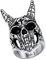 PROSTEEL Herren Ziege Horn Totenkopf Statement Ring personalisiert Satan Ziegenschädel Ring Größe 69 Edelstahl Gothic Biker Motoradfahrer Halloween Modeschmuck Accessoire