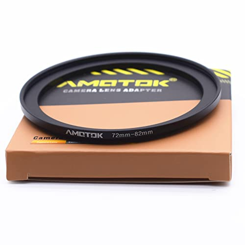 72 mmObjektiv auf 82mm Kameraobjektiv-Adapter,72mm auf 82mm Filter-Step-Up-Ring-Adapterring,kompatibel mit Allen 82mm Filter-Zubehör.Hergestellt aus CNC-gefrästem(72-82mm)