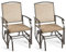 COSTWAY Schaukelstuhl Garten, Schwingstuhl Einzel, Gartenstuhl mit Metallrahmen, Schaukelsessel Outdoor, Schwingsessel für Balkon (2 Pack)