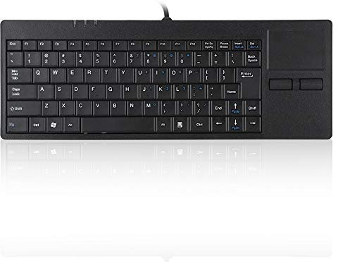 Clavier USB tastiera touchpad usb Portable Ciseaux Pied Structure Clavier USB Filaire 82 Touches Câble 1,5 m avec Touchpad 1 Hubs pour Bureau pour Tastiere