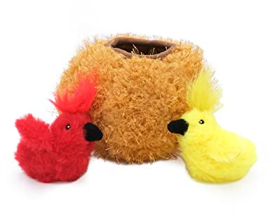 ZippyPaws Burrow™ - Birds in Nest – No-Stuffing Squeaky Dog Toy