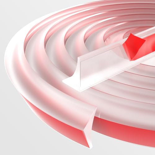 300cm Clear Silicone Water Barrier Shower Seal Strip,Self-Adhesive Anti-Leak Seal for Wet Rooms & Baths,Universal Bathroom Kitchen Edging Trim for Floors, Trays and Sinks