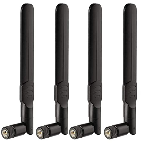 Bingfu 8dBi SMA Male 4G LTE Antenna (4-Pack) for Wireless CPE Router, Hotspot, Cellular Gateway, Trail/Game/Outdoor Security Camera