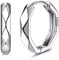 ORAZIO 925 Sterling Silber Herren Ohrringe Creolen für Teenager Jungen, Kleine Schwarze Schlaf Echt Silber Creolen Diamant für Damen, Einfache Unisex Ohrringe Minimalistische Feinschmuck Geschenke
