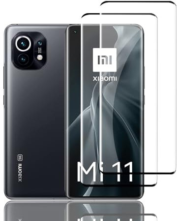 Kziwii 2 Piezas Protector Pantalla para Xiaomi Mi 11 5G Vidrio Templado, Dureza 9H, Antihuellas, Sin Burbujas, Antiarañazos, Cristal Templado Alta Definicion