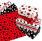 CC HOME 12 Blätt Geschenkpapier für Kindergeburtstage Coccinella Geschenkpapier 4 Stile rotes Geschenkpapier Blatt für Kinder Urlaub Geburtstag Verpackung 50x68 cm