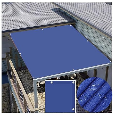 Auvent De Piscine Hors Sol Auvent D'auvent De Voile D'ombrage Imperméable Rectangulaire avec Œillets for Patio Extérieur Jardin Arrière-Cour (Color : Blue, Size : 1X1.2M)