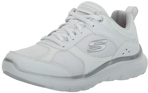 Skechers Flex Appeal 5.0 Fresh Touch WSL White Silver Womens Trainers