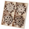 Weihnachtsdeko,Weihnachtsbaumschmuck mit Schneeflocken deko 16 Set,Christmas Decorations für Weihnachtsdeko Innen&Weihnachten Deko&Christbaumschmuck&Weihnachtsbaum Deko,Natur