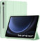 WD&CD Cuero Funda Compatible para Samsung Galaxy Tab S9 FE Case, 10.9'', Protector Compatible con Samsung Galaxy Tab S9 FE Funda, PC+PU Caso Carcasa Case Libro de Cuero con Soporte Función, Verde