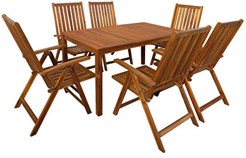 ARKEM 7-TLG. Garten-Essgruppe Sitzgruppe Outdoor Essgruppe Mit StüHlen TerrassenmöBel Set Garten MöBel DraußEn Massivholz Akazie 42611