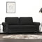 Willood 2-Sitzer-Sofa Loungesofa Couch mit Armlehnen Rückenkissen, Wohnzimmersofa Designsofa Metallgestell, Sitzmöbel Zweisitze,Multi-Sofa, Schwarz 140 cm Samt