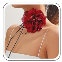 Inateannal Collana Girocollo Fiore Grande Collana Di Velluto Fiore Rosa Nero Grande Collana Girocollo Rosa Goth Collana Collare Fiore Nero Lunga Collana Scamosciata Wrap Gioielli Per Donne E Ragazze