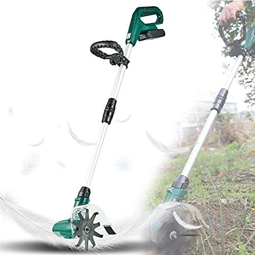 Motobineuse de Jardin, motobineuse sans Fil Portable avec Batterie au Lithium 20 V, avec Batterie au Lithium Rechargeable 1300 mAh et Chargeur, Profondeur maximale : 62 mm, Largeur