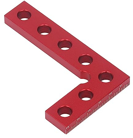 Winkel Center Finder 90 Grad Aluminium Rot | Holzbearbeitung, Tischler, Schnellmesslineal, Mittellinie, Cnc Präzision, Eloxiert, Layout