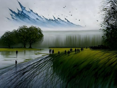 ZHAOSHAN Tableau sur toile 58 x 90 cm sans cadre If We Were Villains