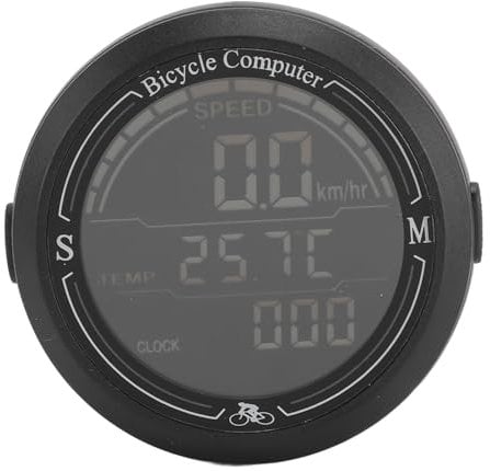 Fahrradtacho, Echtzeitüberwachung, Leuchtender, Multifunktionaler Fahrradcomputer-Kilometerzähler mit Temperatur, Uhr, Kalorienberechnung, Zum Radfahren