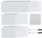 sourcing map 40pcs Basket Labels Clip 3.5 x 2.8 Inch Plastic Removable Storage Bin Labels Tags with 2pcs Erasable Black Marker and Wipe for Basket Cube Box Bin Storage Organization, White